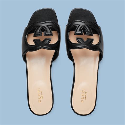 gucci webbed sandals|Gucci interlocking slides.